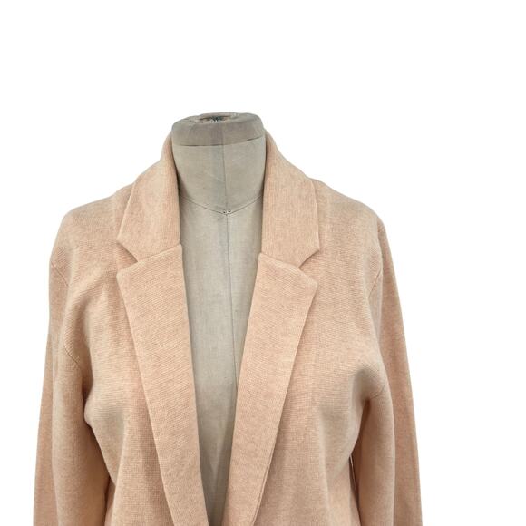 J. Crew Cecile Relaxed Sweater-Blazer Knit Merino Wool Pale Pink Size Small - Picture 3 of 10